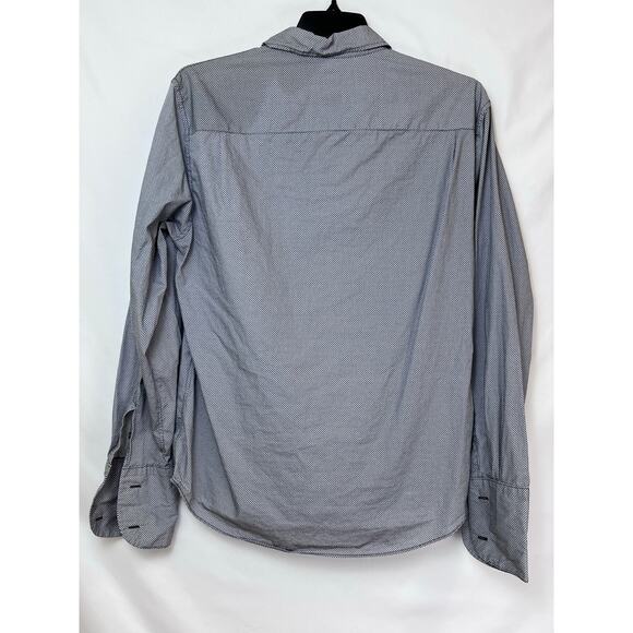 John Varvatos Men's Diamond Print Button Up Shirt French Cuff Dressy - L - Picture 2 of 8